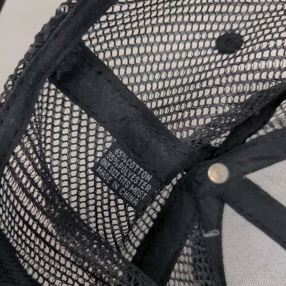 Avid Hook Logo Snapback Mesh Back Trucker Hat Black OSFM Embroidered - Picture 9 of 9